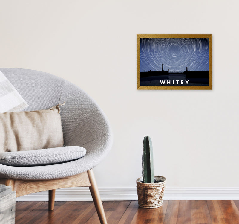 Whitby Digital Art Print by Richard O'Neill, Framed Wall Art A3 Print Only