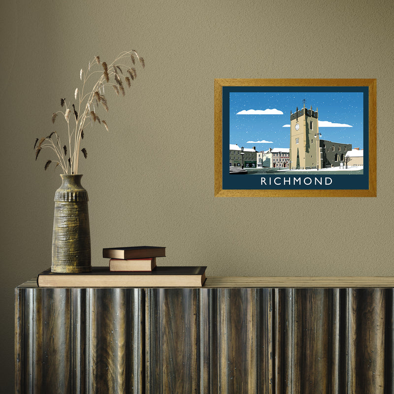 Richmond 2 (Snow) by Richard O'Neill A3 Oak Frame