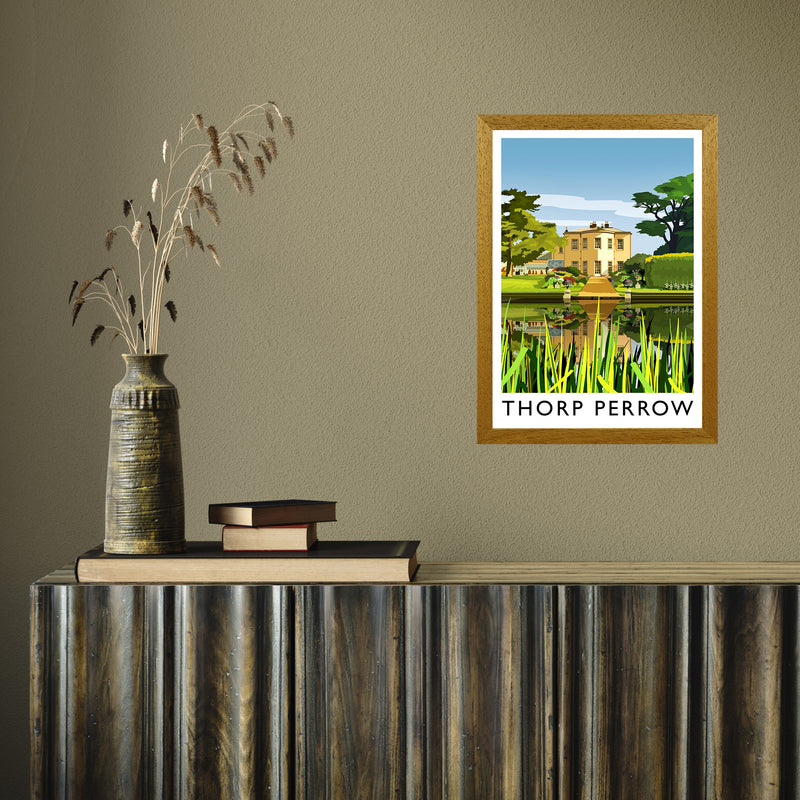 Thorp Perrow portrait by Richard O'Neill A3 Oak Frame