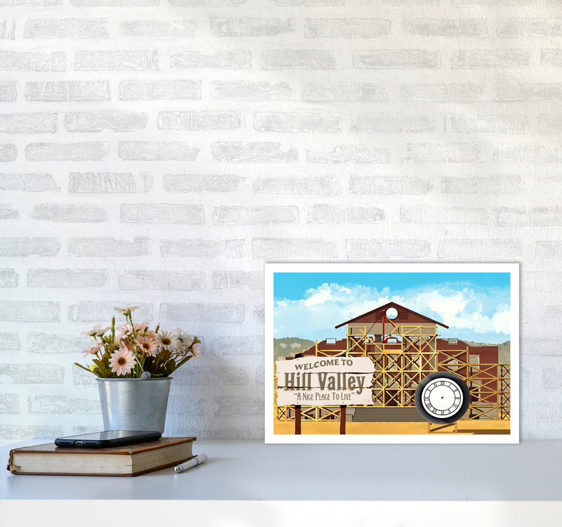Hill Valley 1885 Art Print by Richard O'Neill A3 Black Frame