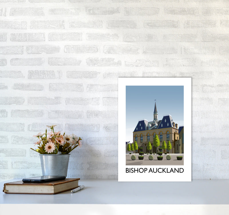 Bishop Auckland Portrait Art Print by Richard O'Neill A3 Black Frame
