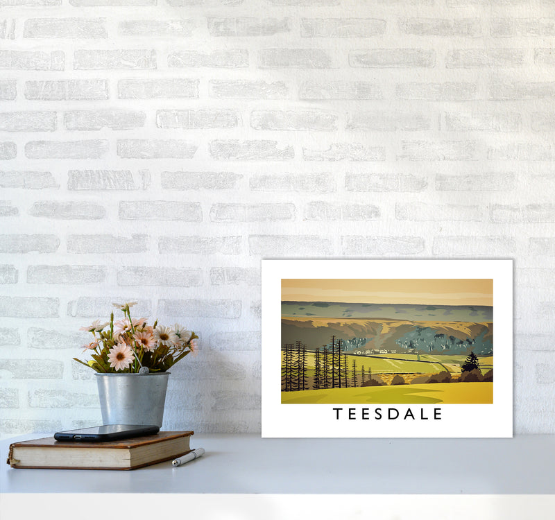 Teesdale Art Print by Richard O'Neill A3 Black Frame
