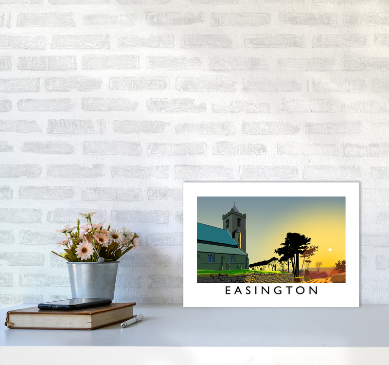 Easington Art Print by Richard O'Neill A3 Black Frame