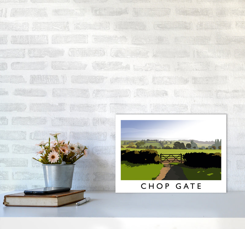 Chop Gate Travel Art Print by Richard O'Neill A3 Black Frame