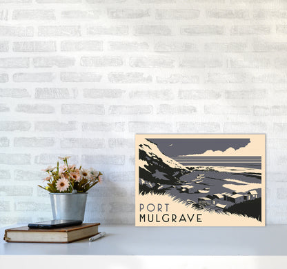 Port Mulgrave Travel Art Print by Richard O'Neill A3 Black Frame