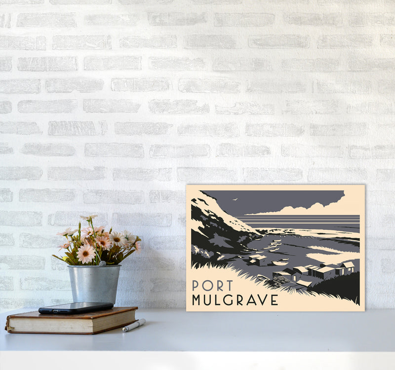 Port Mulgrave Travel Art Print by Richard O'Neill A3 Black Frame