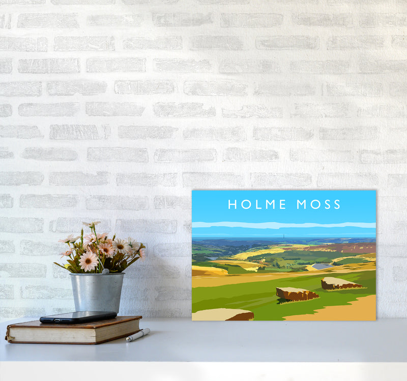 Holme Moss Travel Art Print by Richard O'Neill A3 Black Frame
