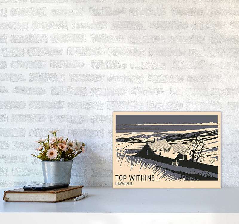 Top Withins Travel Art Print by Richard O'Neill A3 Black Frame