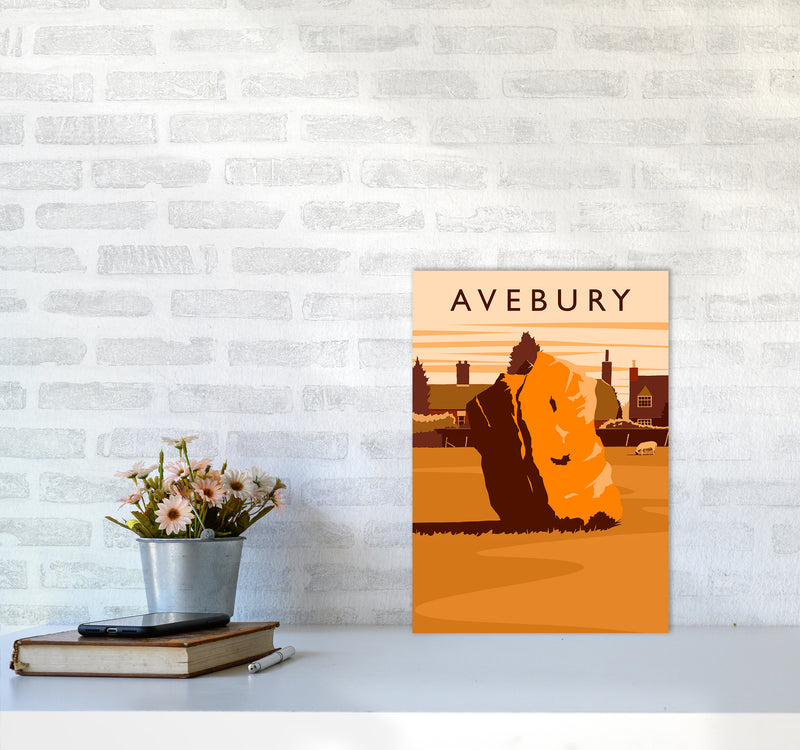 Avebury portrait Travel Art Print by Richard O'Neill A3 Black Frame