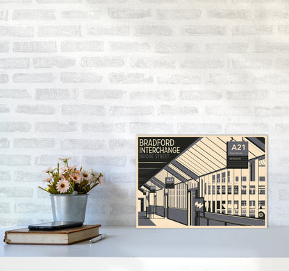Bradford Interchange, Bridge Street Travel Art Print by Richard O'Neill A3 Black Frame