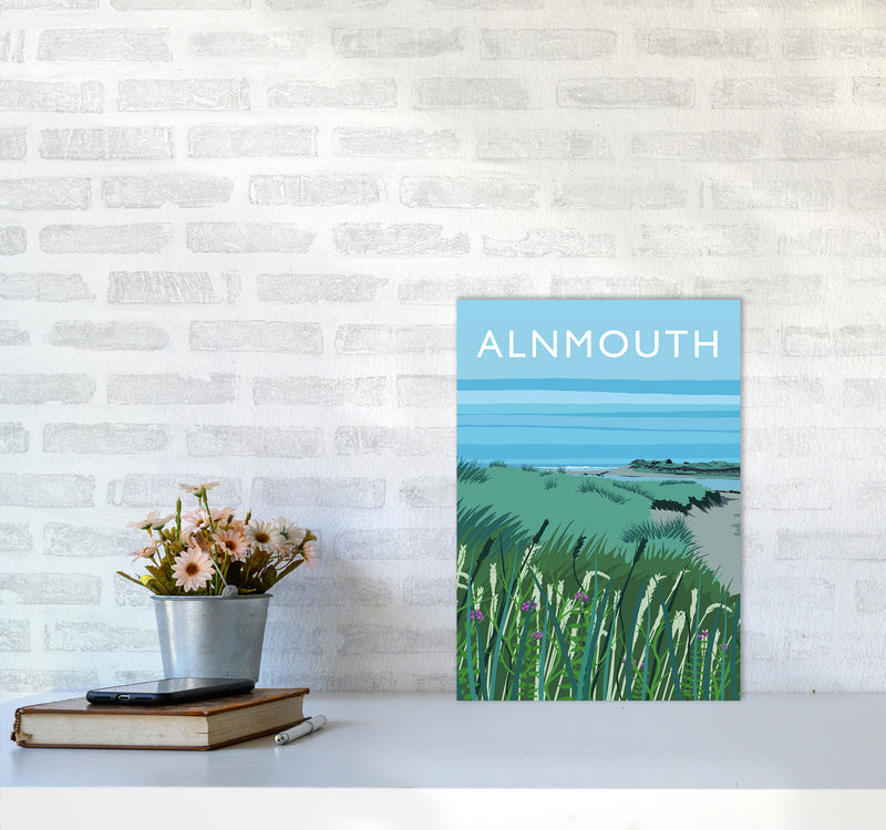 Alnmouth portrait Travel Art Print by Richard O'Neill A3 Black Frame
