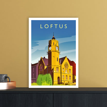 Loftus 2 Portrait Travel Art Print by Richard O'Neill A3 Black Frame