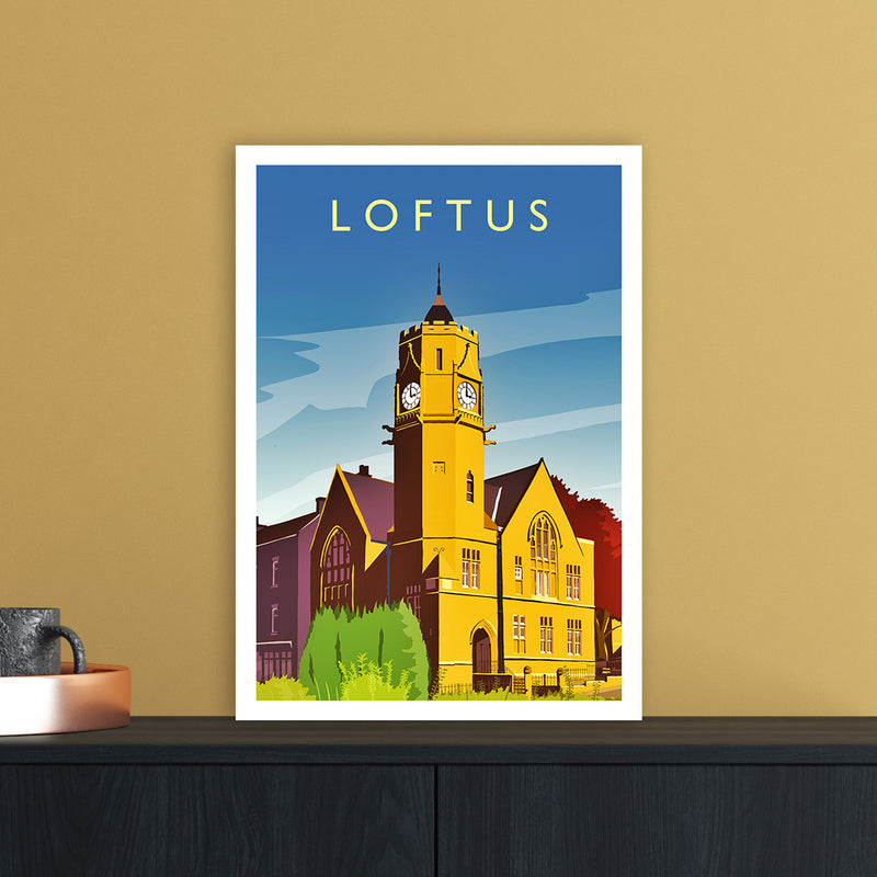 Loftus 2 Portrait Travel Art Print by Richard O'Neill A3 Black Frame