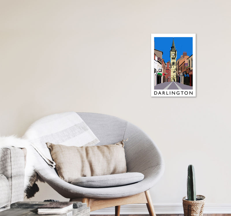 Darlington Art Print by Richard O'Neill A3 Black Frame