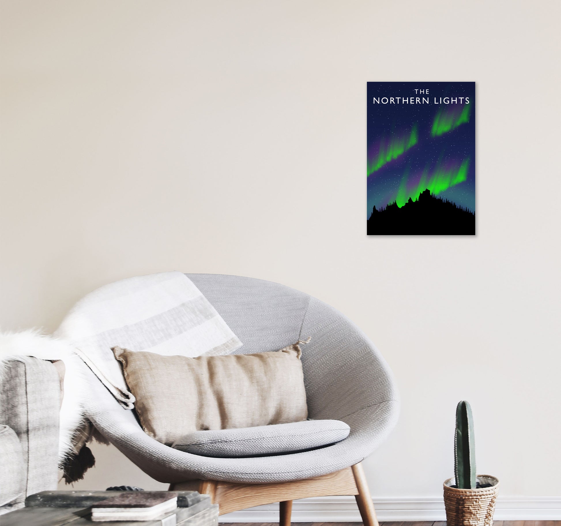 The Northen Lights by Richard O'Neill A3 Black Frame