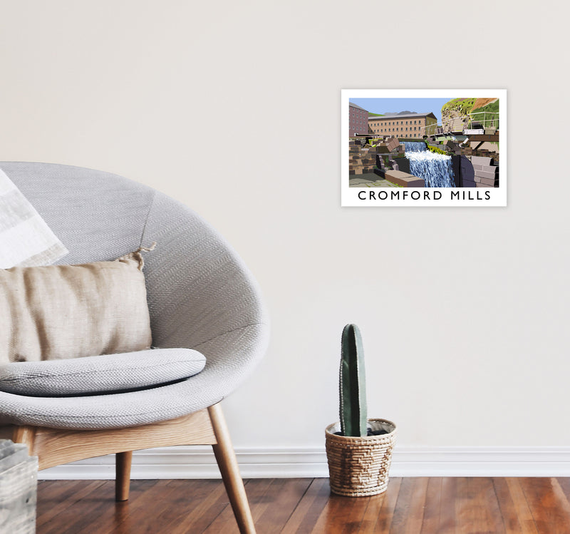 Cromford Mills by Richard O'Neill A3 Black Frame