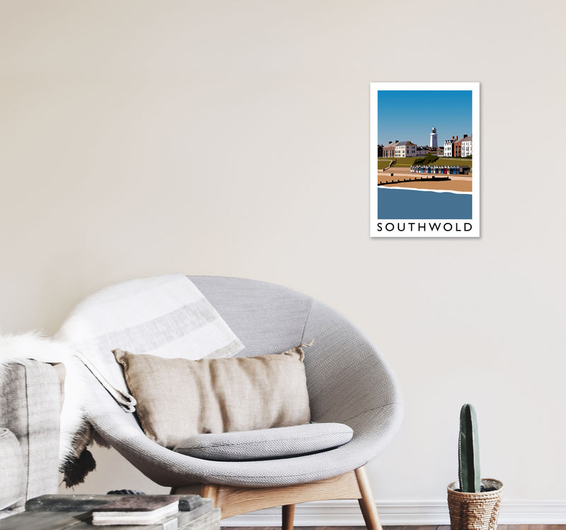 Southwold Framed Digital Art Print by Richard O'Neill A3 Black Frame