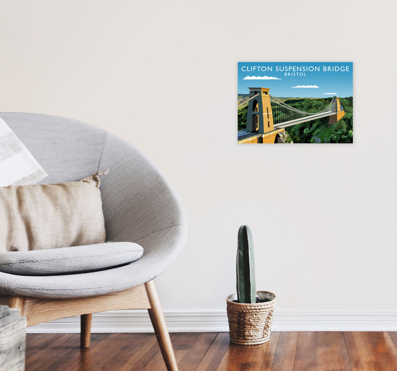 Clifton Suspension Bridge Bristol Framed Art Print by Richard O'Neill A3 Black Frame