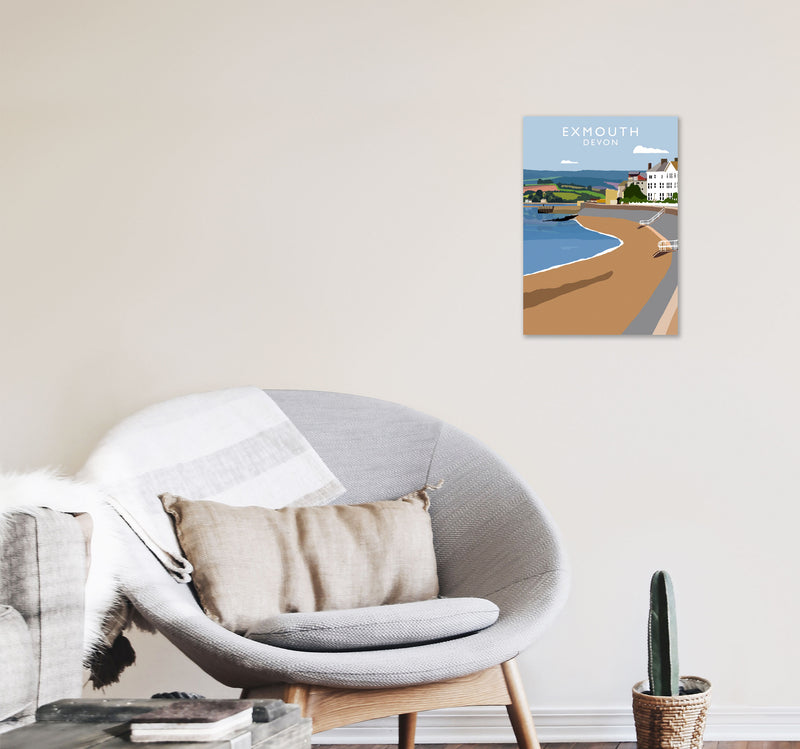 Exmouth Devon Art Print by Richard O'Neill A3 Black Frame