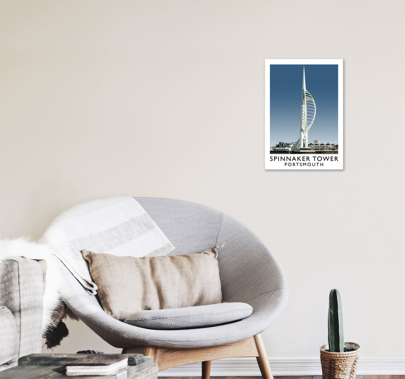 Spinnaker Tower by Richard O'Neill A3 Black Frame