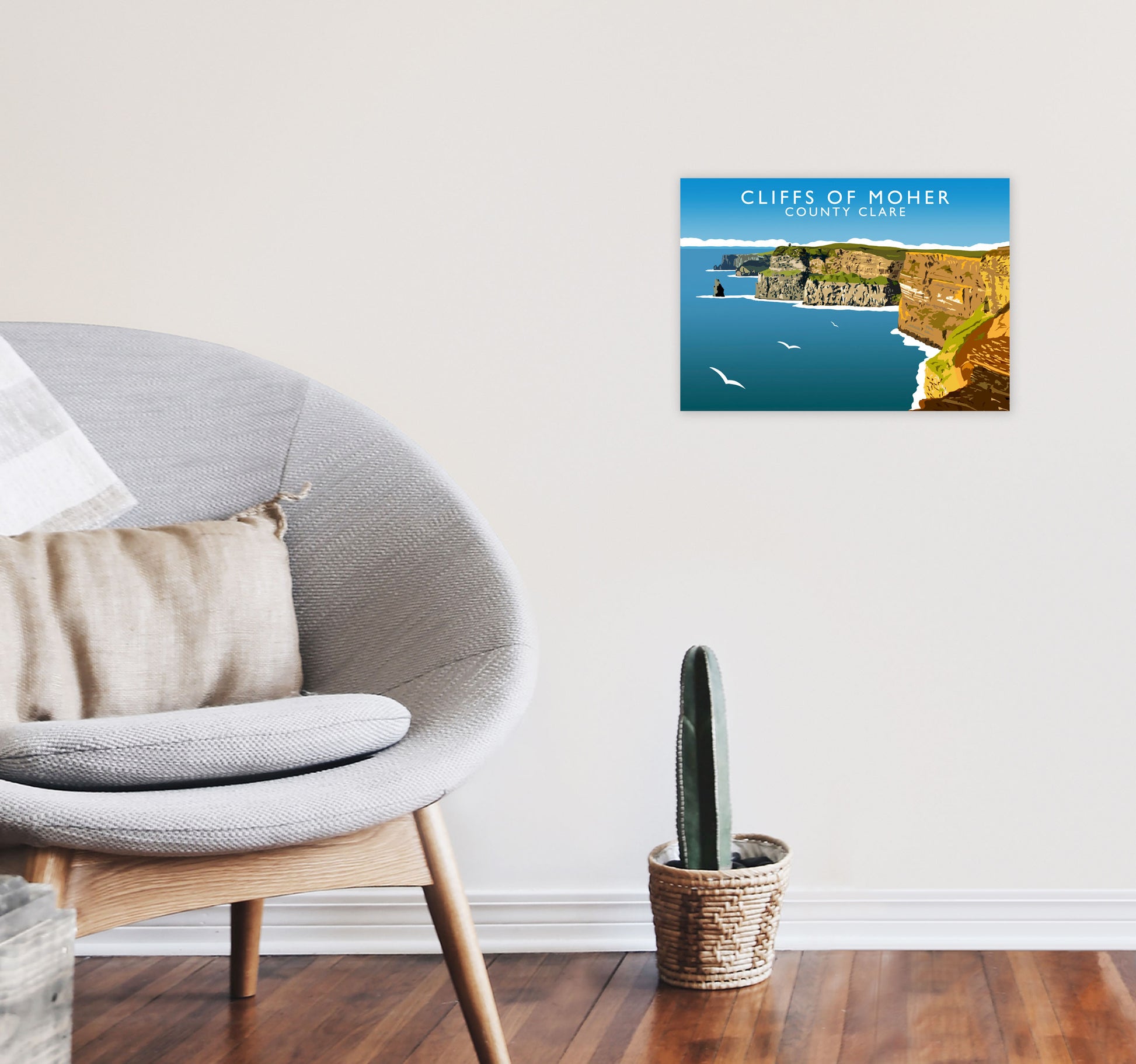 Cliffs Of Moher by Richard O'Neill A3 Black Frame
