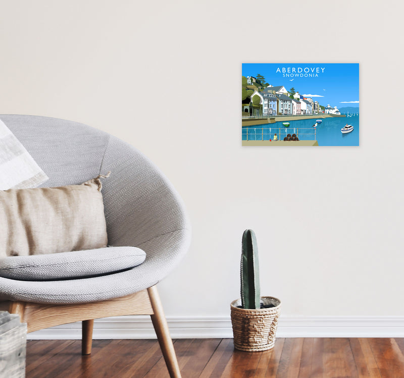 Aberdovey Snowdonia Framed Digital Art Print by Richard O'Neill A3 Black Frame
