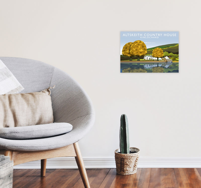Altskeith Country House (Landscape) by Richard O'Neill A3 Black Frame
