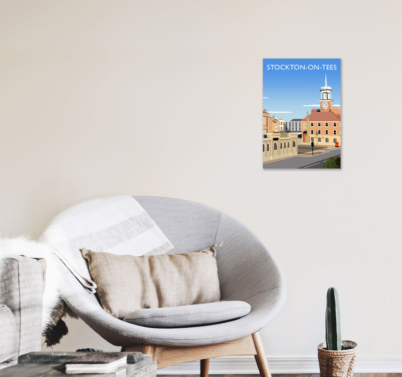 Stockton On Tees (Portrait) by Richard O'Neill A3 Black Frame