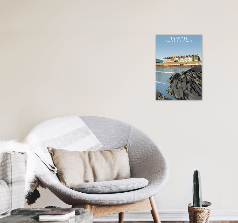 Tywyn Cambrian Coast Framed Digital Art Print by Richard O'Neill A3 Black Frame
