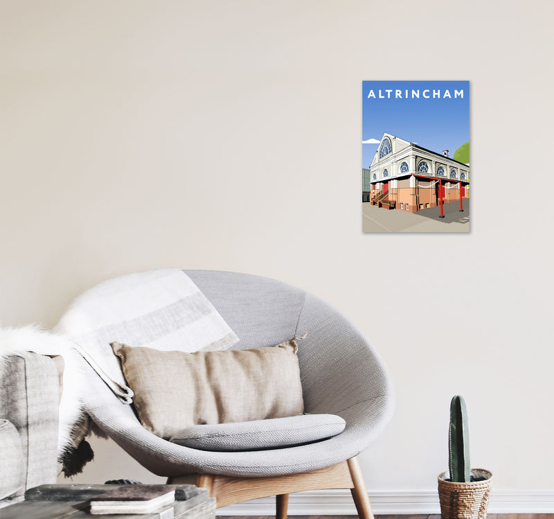 Altrincham Art Print by Richard O'Neill A3 Black Frame