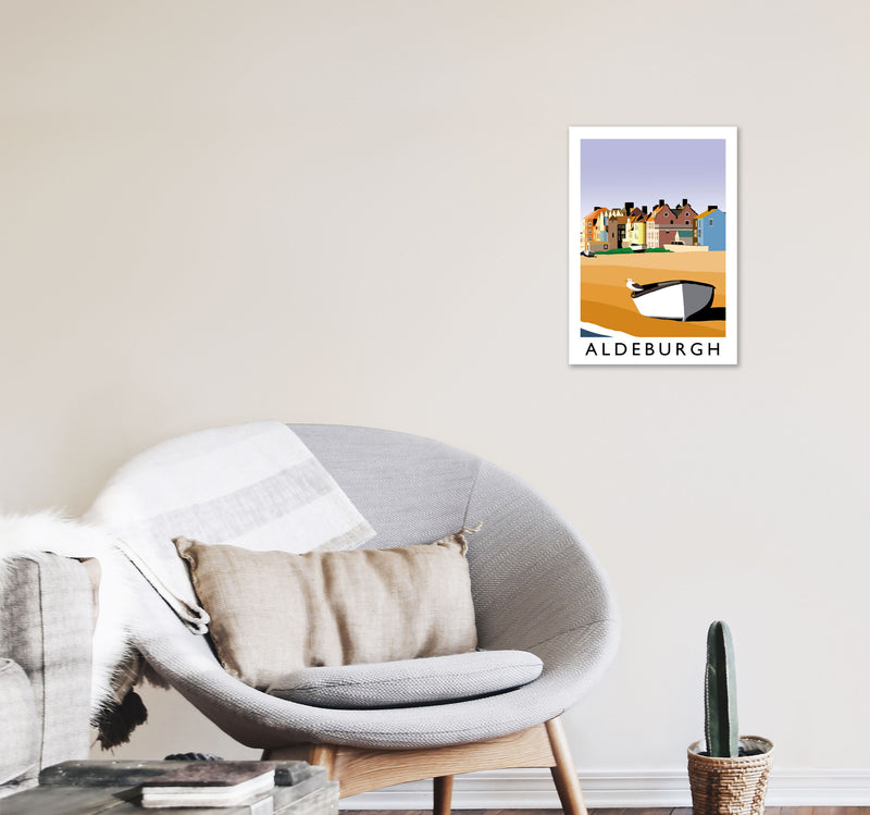 Aldeburgh Art Print by Richard O'Neill A3 Black Frame