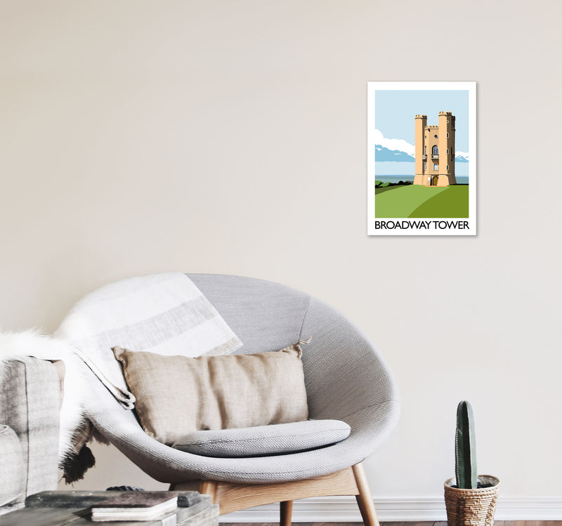 Broadway Tower Art Print by Richard O'Neill A3 Black Frame