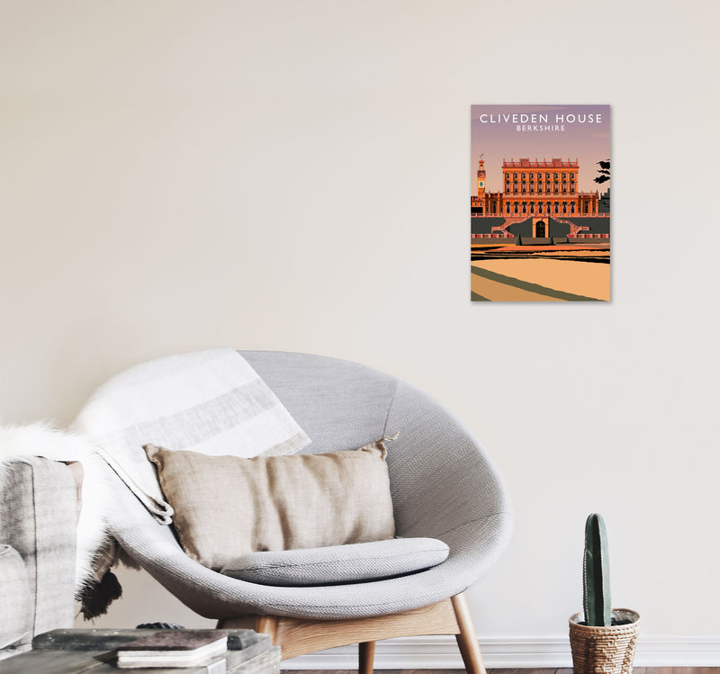 Cliveden House Portrait by Richard O'Neill A3 Black Frame