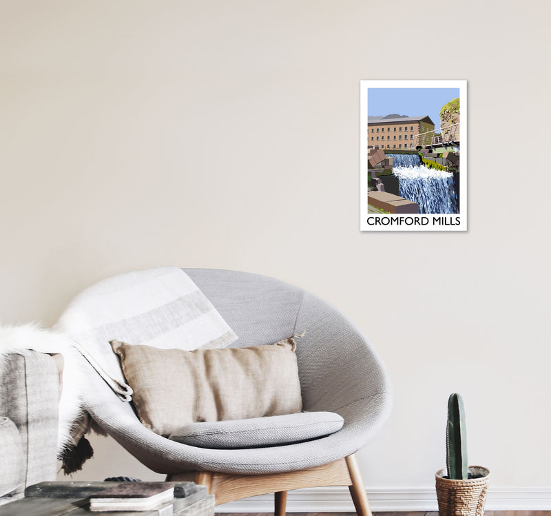 Cromford Mills Portrait by Richard O'Neill A3 Black Frame