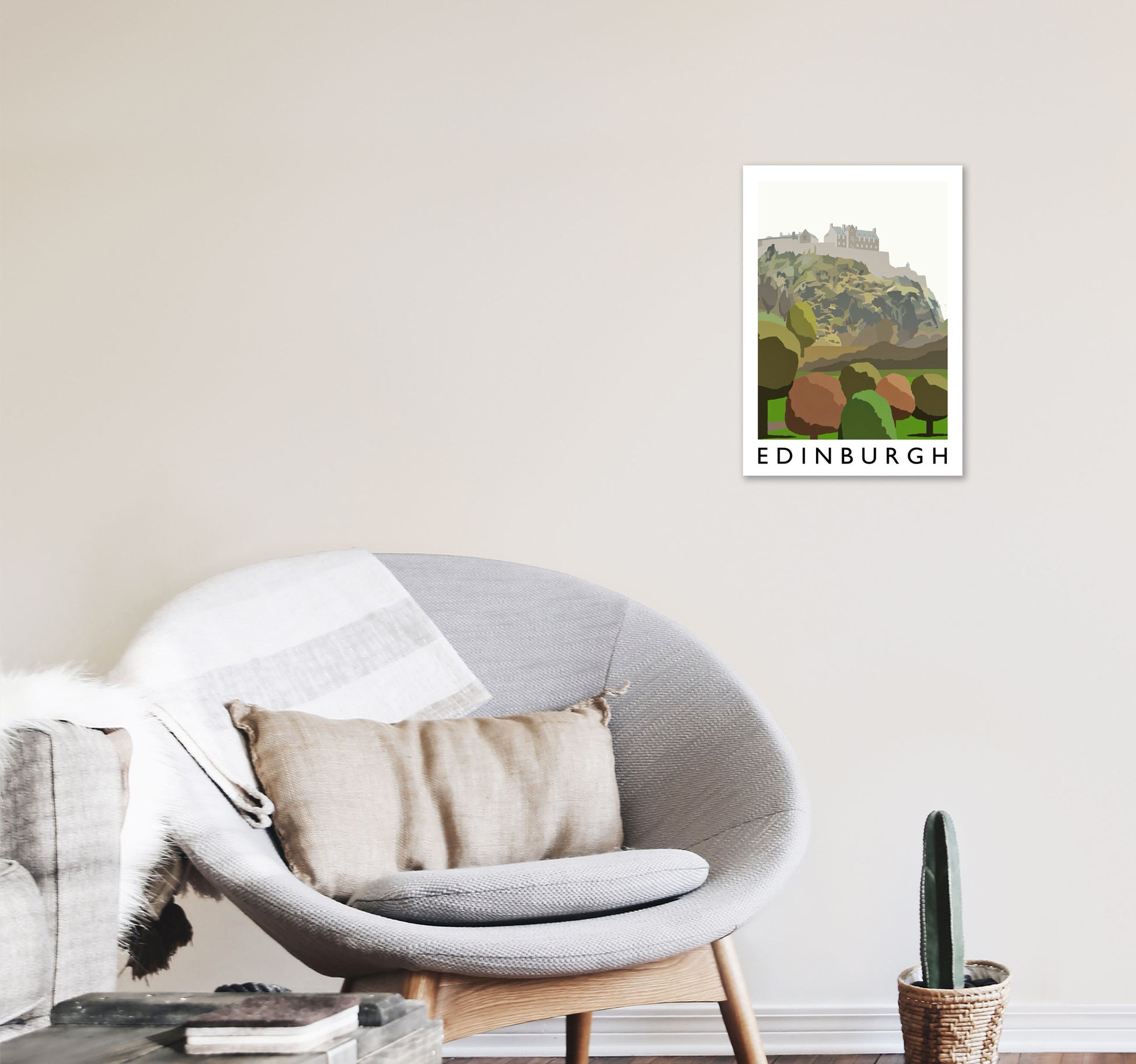 Edinburgh Portrait by Richard O'Neill A3 Black Frame