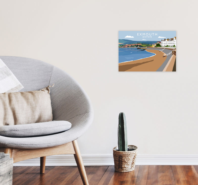 Exmouth Devon Art Print by Richard O'Neill A3 Black Frame