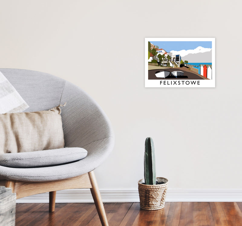 Felixstowe Framed Digital Art Print by Richard O'Neill A3 Black Frame
