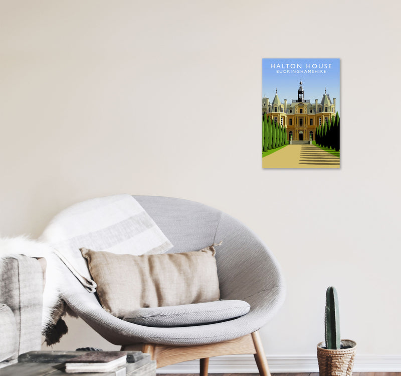 Halton House Portrait by Richard O'Neill A3 Black Frame