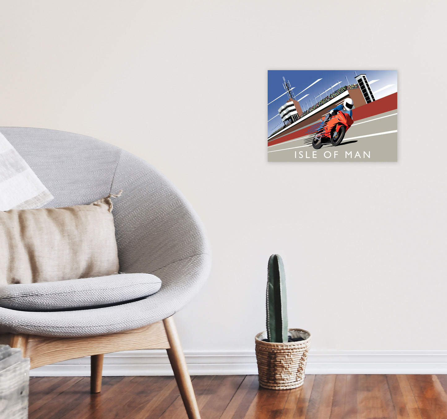 Isle of Man Art Print by Richard O'Neill A3 Black Frame