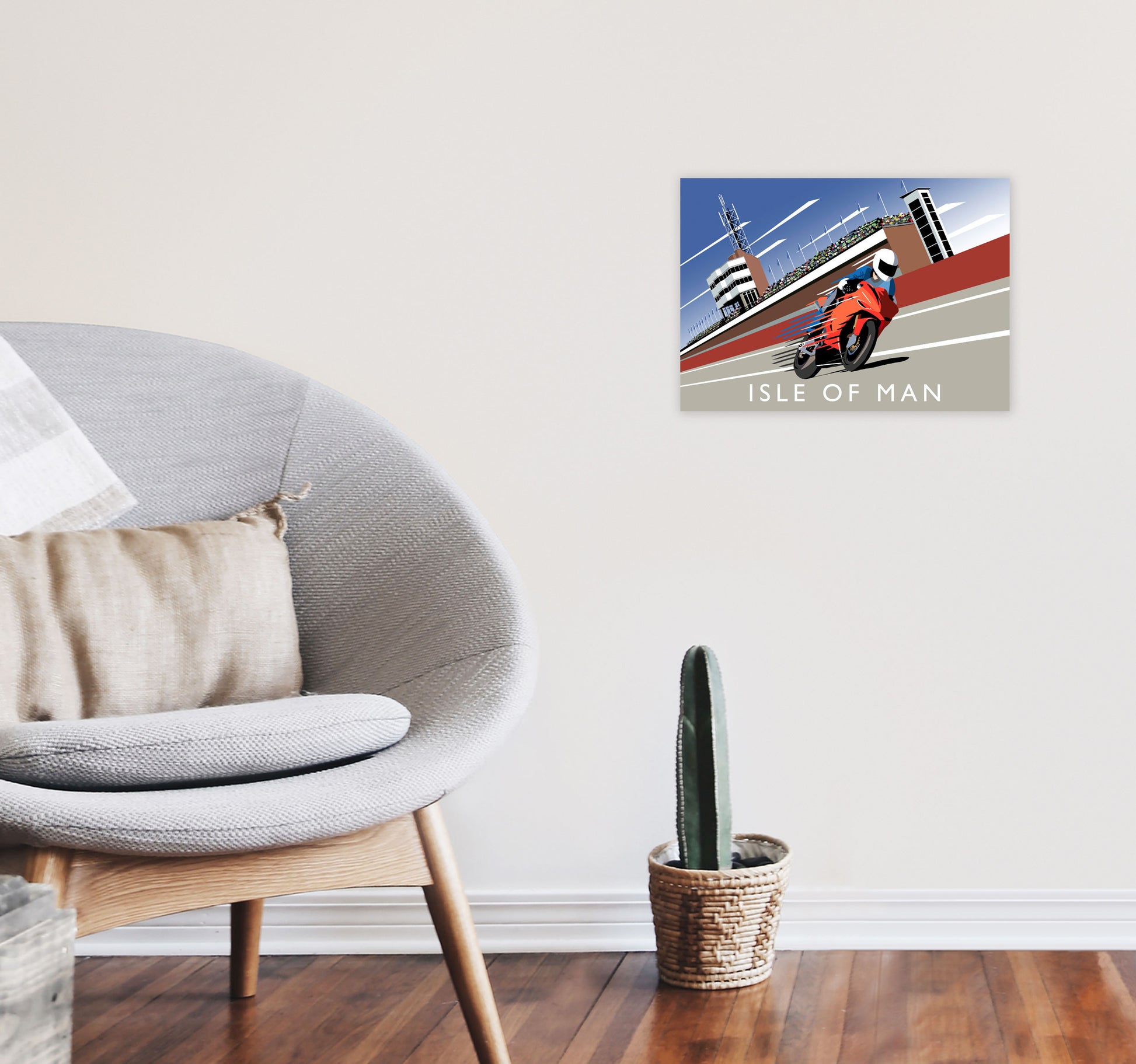 Isle of Man Art Print by Richard O'Neill A3 Black Frame