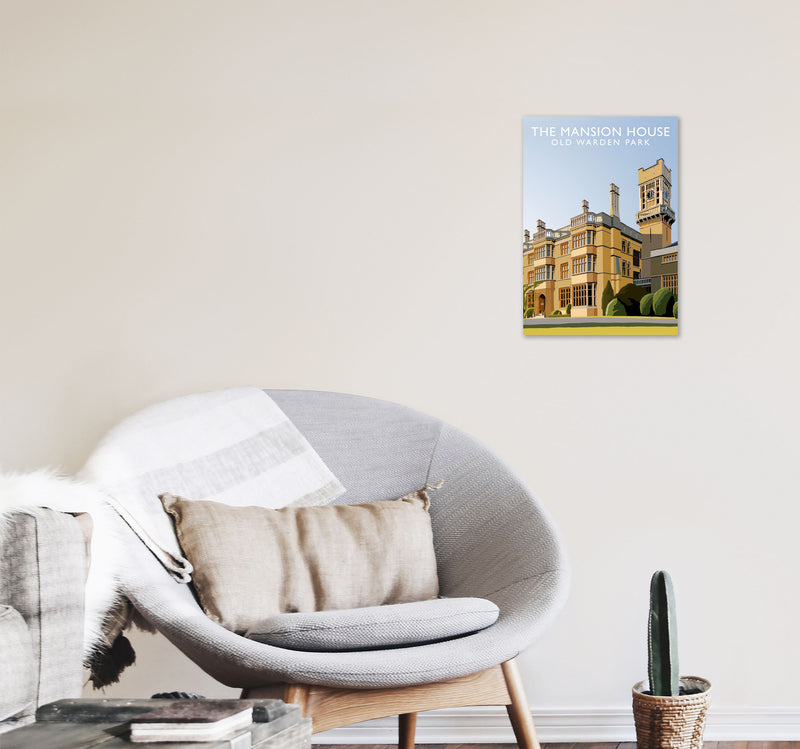 The Mansion House Old Warden Park Travel Art Print by Richard O'Neill A3 Black Frame