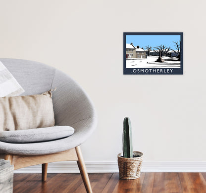 Osmotherley Travel Art Print by Richard O'Neill, Framed Wall Art A3 Black Frame
