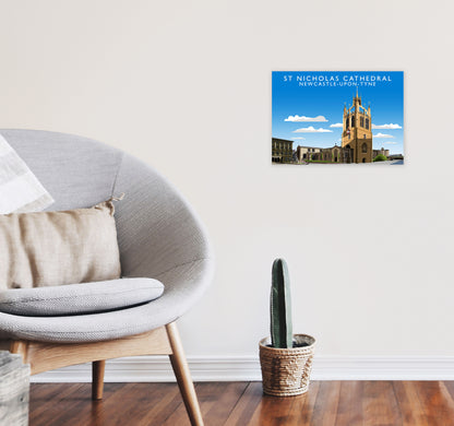 St Nicholas Cathedral Newcastle-Upon-Tyne Art Print by Richard O'Neill A3 Black Frame