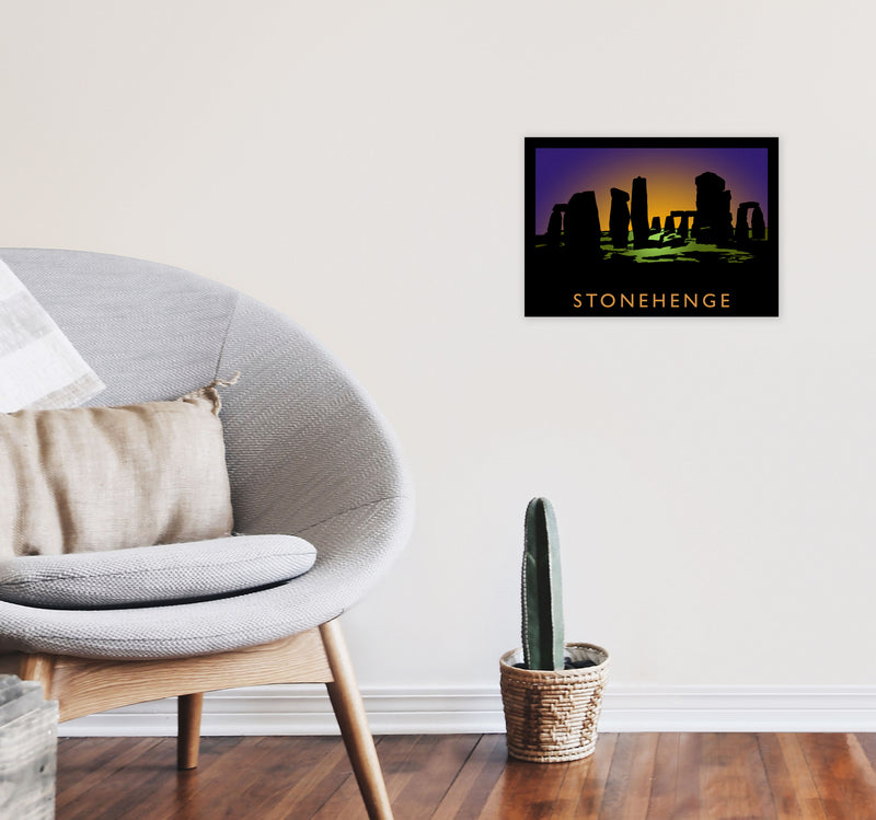 Stonehenge Art Print by Richard O'Neill A3 Black Frame
