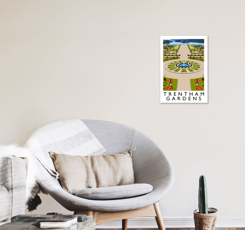Trentham Gardens Framed Digital Art Print by Richard O'Neill A3 Black Frame