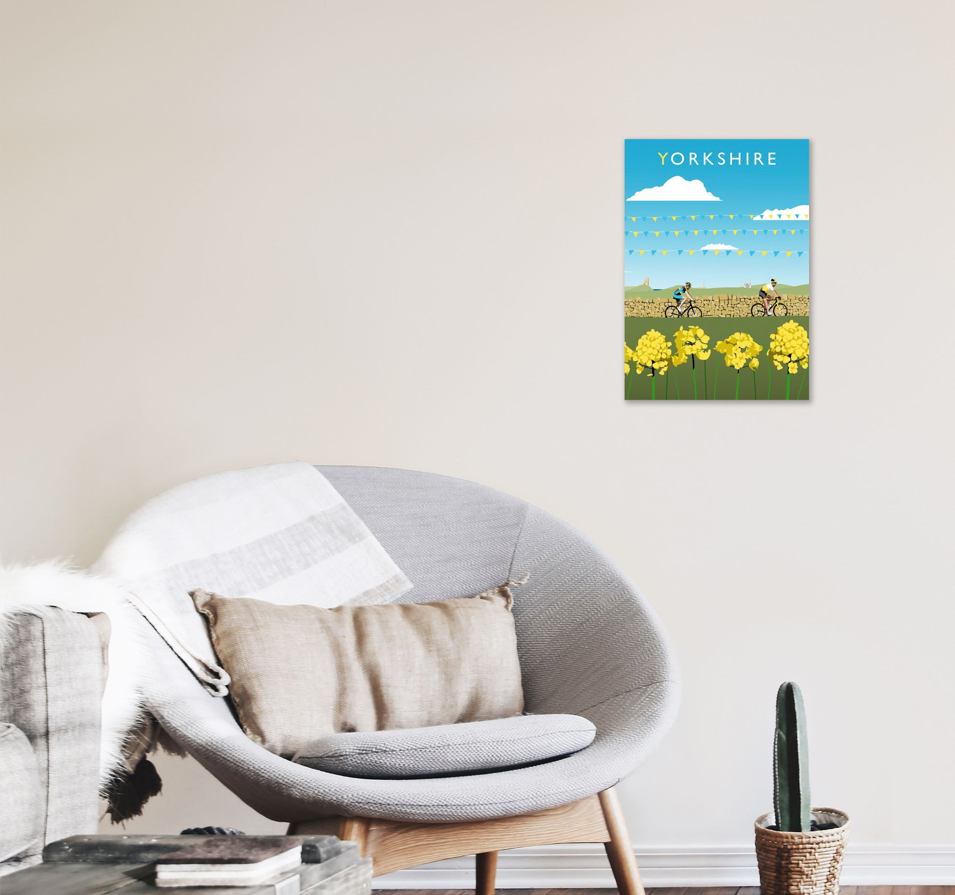Yorkshire Framed Digital Art Print by Richard O'Neill A3 Black Frame