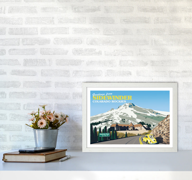 Overlook Hotel Art Print by Richard O'Neill A3 Oak Frame
