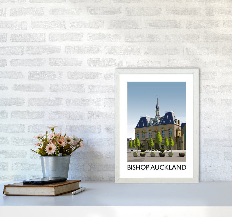 Bishop Auckland Portrait Art Print by Richard O'Neill A3 Oak Frame