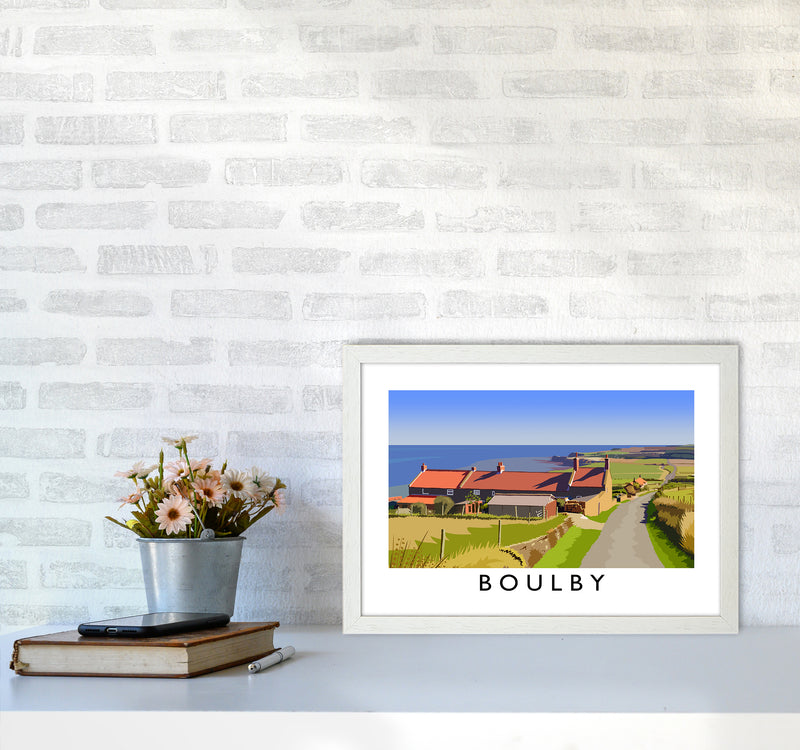 Boulby 2 Art Print by Richard O'Neill A3 Oak Frame