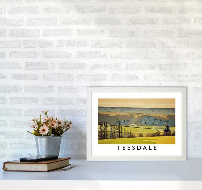 Teesdale Art Print by Richard O'Neill A3 Oak Frame